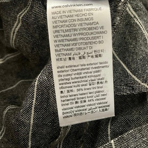 Calvin Klein Shorts Women Gray Striped Size 6 Casual Vacation Summer Beach - Picture 4 of 4